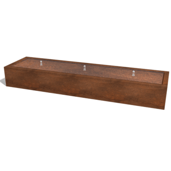 Fântână din oțel corten 300 x 80 x 40 cm