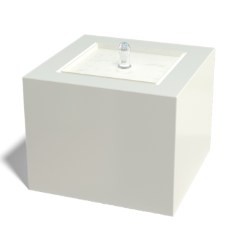 Fântână din aluminiu - Lyra - 50 x 50 x 40 cm - Altă culoare RAL - Cu iluminare LED