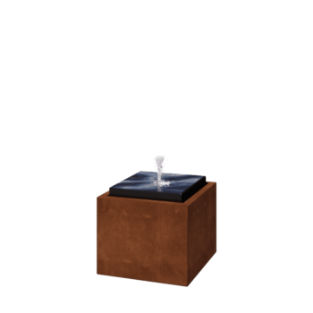 Element decorativ cu apă din oțel corten 50 x 50 x 40 cm