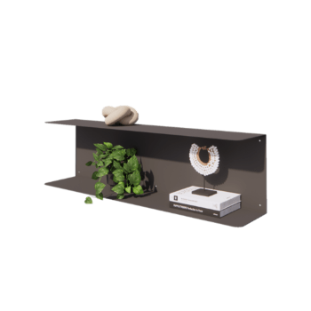 Raft de perete din oțel - Formă C - 100 x 20 x 28 cm - RAL7016 mat (gri antracit)