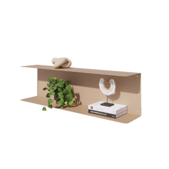 Raft de perete din oțel - Formă C - 100 x 20 x 28 cm - Sand look
