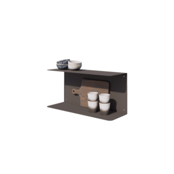 Raft de perete din oțel - Formă C - 60 x 20 x 28 cm - RAL7016 mat (gri antracit)