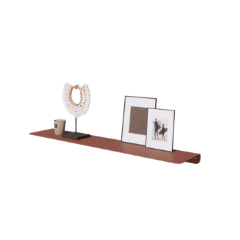 Raft de perete din oțel - Formă L - 100 x 20 x 5 cm - Corten look