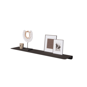 Raft de perete din oțel - Formă L - 100 x 20 x 5 cm - RAL9005 mat (negru)