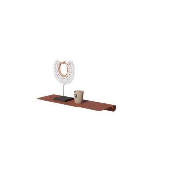 Raft de perete din oțel - Formă L - 60 x 20 x 5 cm - Corten look