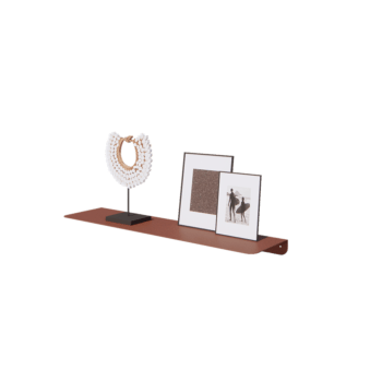 Raft de perete din oțel - Formă L - 80 x 20 x 5 cm - Corten look
