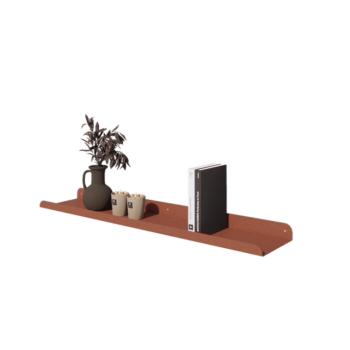 Raft de perete din oțel - Formă U - 100 x 20 x 5 cm - Corten look