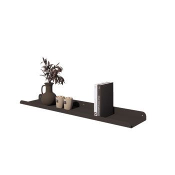 Raft de perete din oțel - Formă U - 100 x 20 x 5 cm - RAL9005 mat (negru)