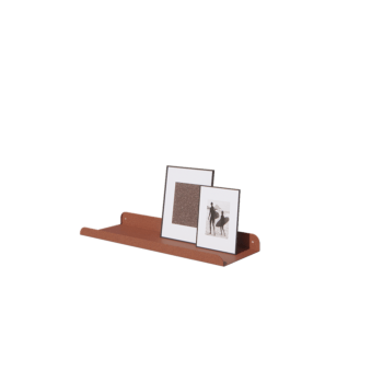 Raft de perete din oțel - Formă U - 60 x 20 x 5 cm - Corten look