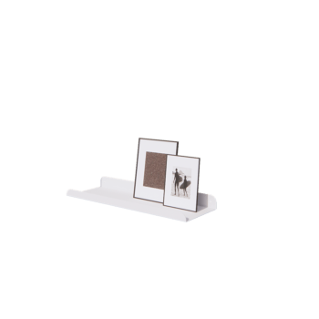 Raft de perete din oțel - Formă U - 60 x 20 x 5 cm - RAL9010 mat (alb)