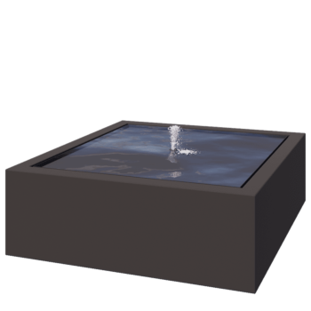 Fântână din aluminiu - Lyra - 120 x 120 x 40 cm - Altă culoare RAL - Cu iluminare LED