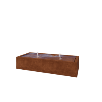 Fântână din oțel corten - Lyra - 200 x 80 x 40 cm - Fără iluminare LED