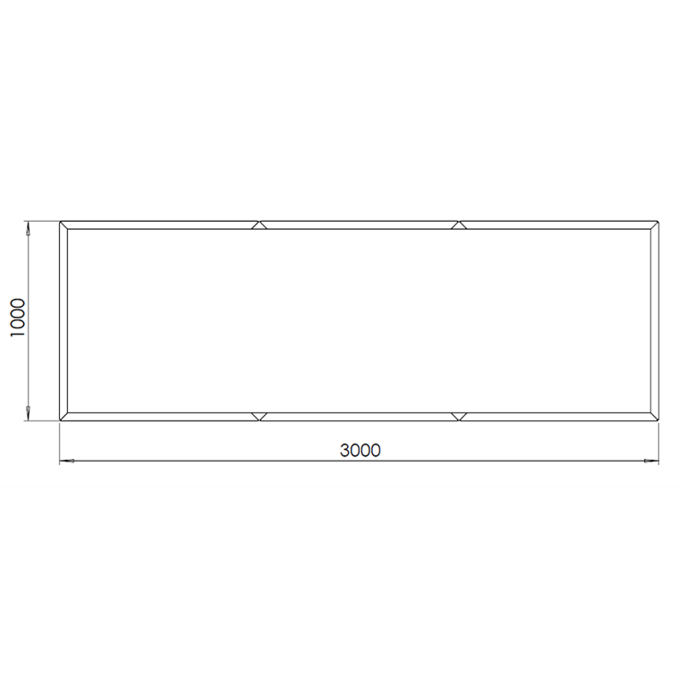 Jardinieră din oțel corten Texas xxl 300 x 100 cm
