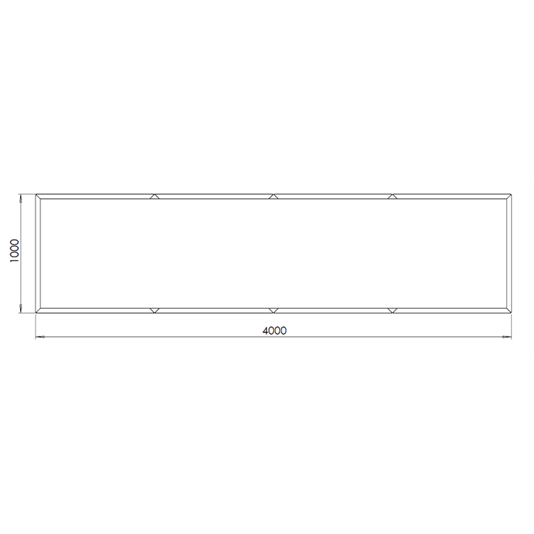 Jardinieră din oțel corten Texas xxl 400 x 100 cm