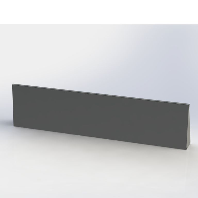 Perete de susținere din oțel acoperit cu pulbere formă dreaptă 200 cm (înălțime 40 cm)