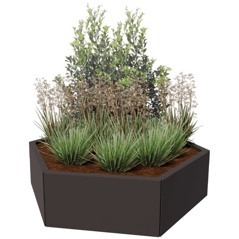 Jardinieră din oțel acoperit cu pulbere Denver 60