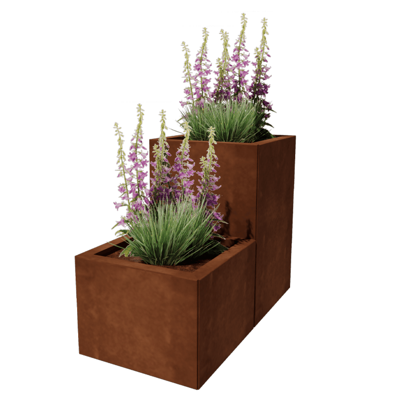 Jardinieră din oțel corten Miami special II 40