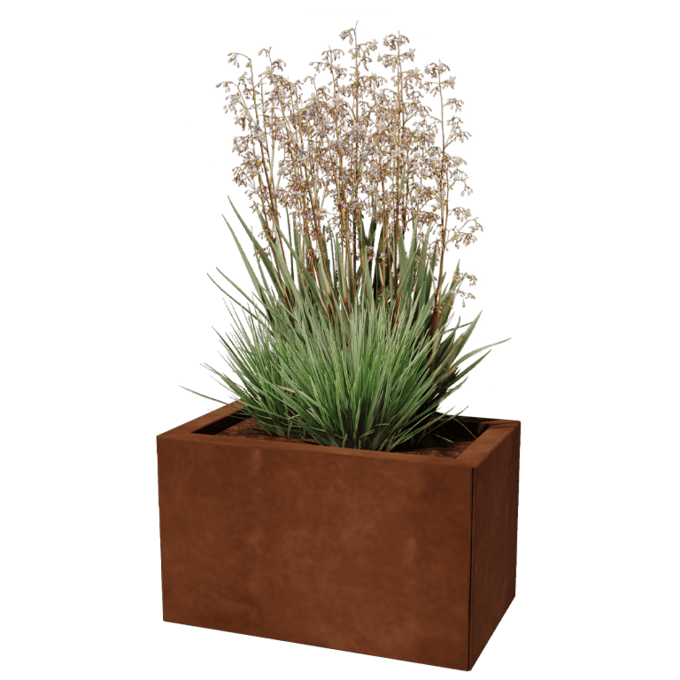 Jardinieră din oțel corten Texas 30 x 50 cm