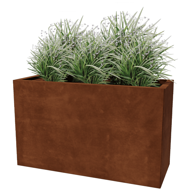Jardinieră din oțel corten Texas 40 x 100 cm