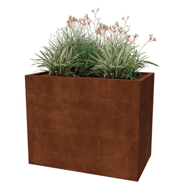 Jardinieră din oțel corten Texas 60 x 100 cm