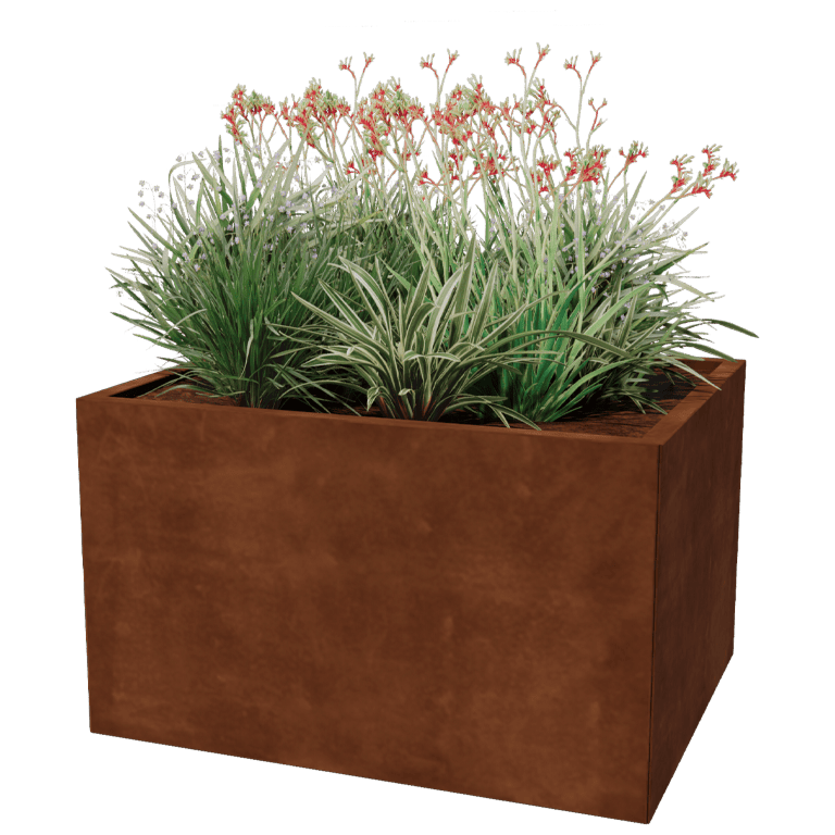 Jardinieră din oțel corten Texas 80 x 100 cm