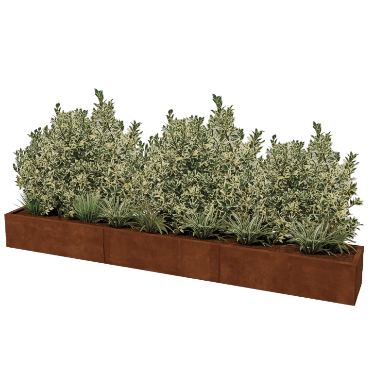 Jardinieră din oțel corten Texas xxl 300 x 40 cm