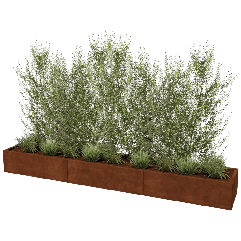 Jardinieră din oțel corten Texas xxl 300 x 50 cm