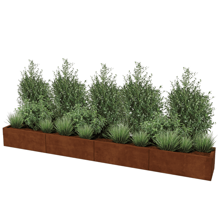 Jardinieră din oțel corten Texas xxl 320 x 40 cm
