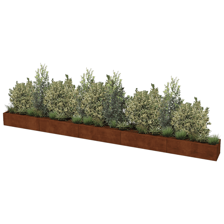 Jardinieră din oțel corten Texas xxl 500 x 40 cm