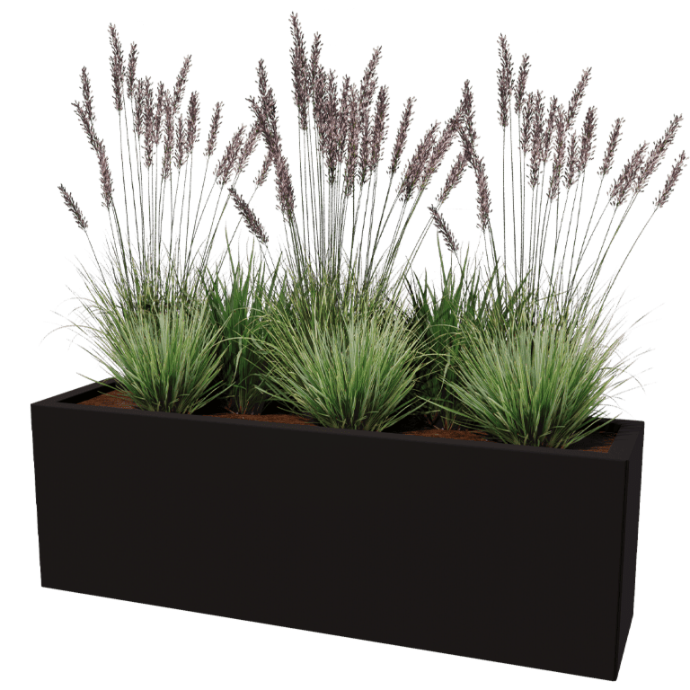 Jardinieră din oțel acoperit cu pulbere Texas 30 x 120 cm
