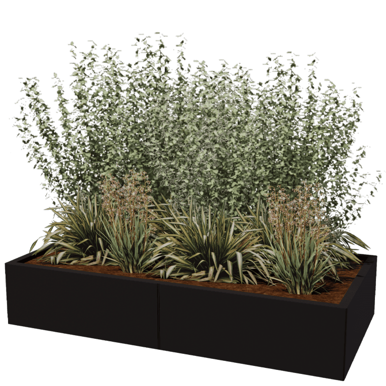 Jardinieră din oțel acoperit cu pulbere Texas xxl 160 x 80 cm