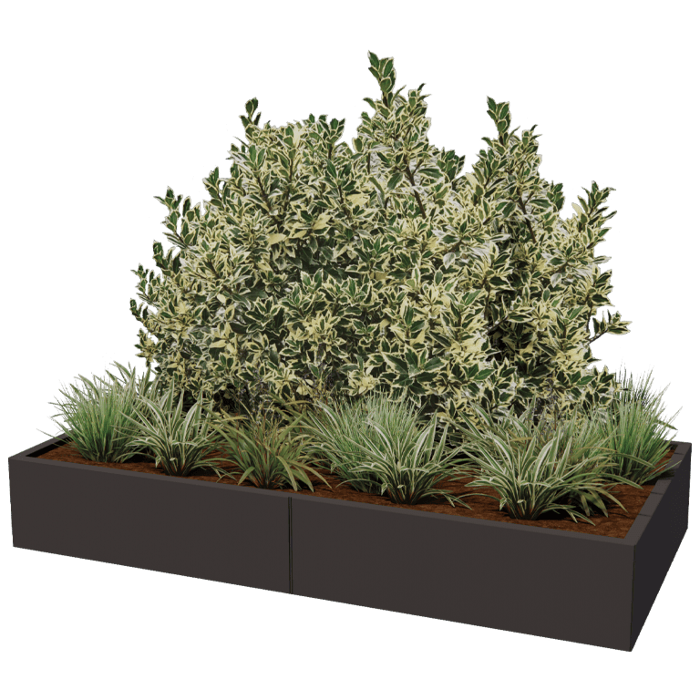 Jardinieră din oțel acoperit cu pulbere Texas xxl 200 x 100 cm