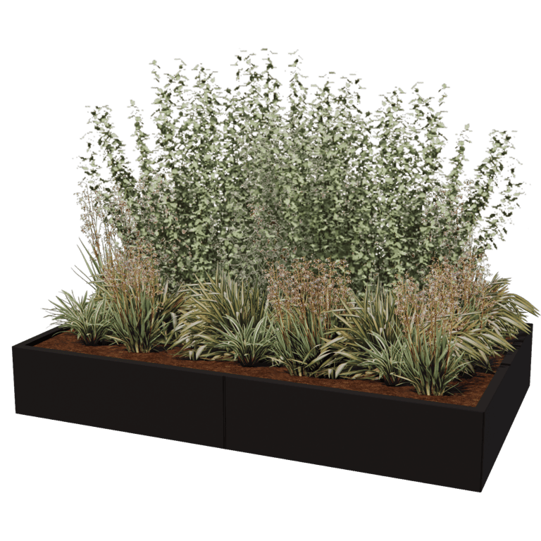Jardinieră din oțel acoperit cu pulbere Texas xxl 200 x 120 cm