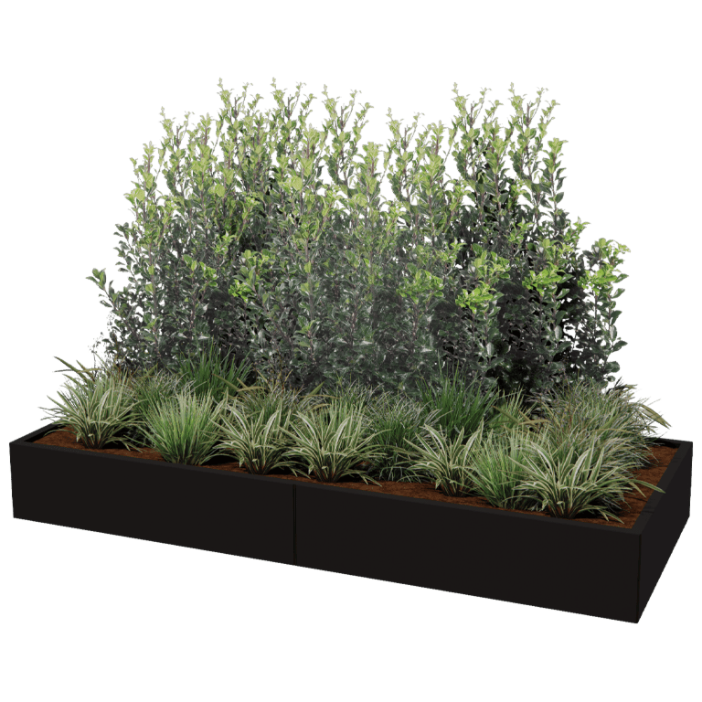 Jardinieră din oțel acoperit cu pulbere Texas xxl 240 x 100 cm