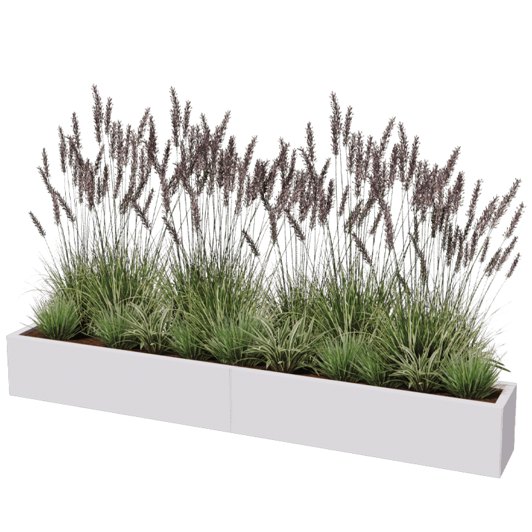 Jardinieră din oțel acoperit cu pulbere Texas xxl 240 x 30 cm