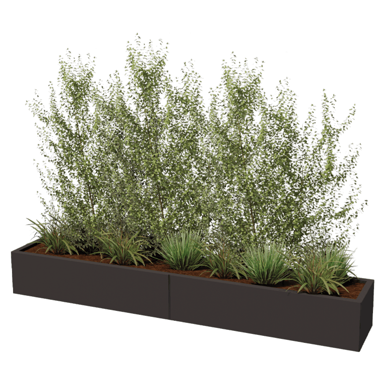 Jardinieră din oțel acoperit cu pulbere Texas xxl 240 x 40 cm