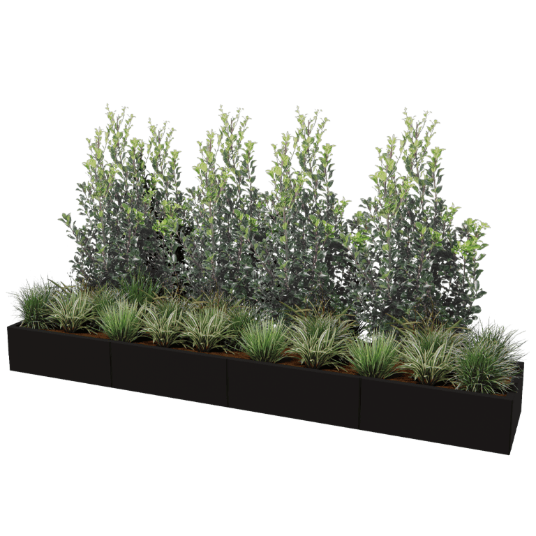 Jardinieră din oțel acoperit cu pulbere Texas xxl 320 x 60 cm