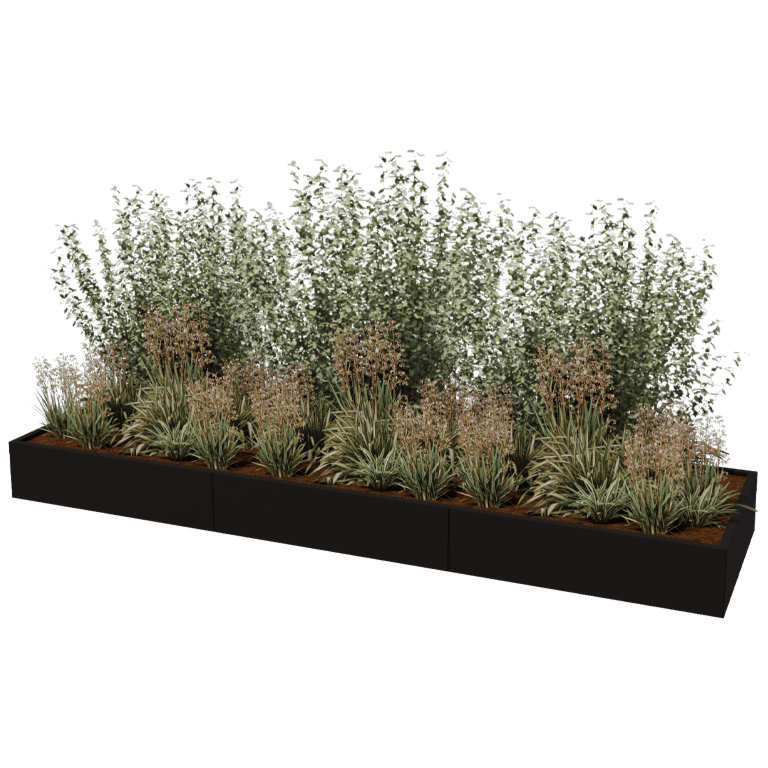 Jardinieră din oțel acoperit cu pulbere Texas xxl 360 x 100 cm
