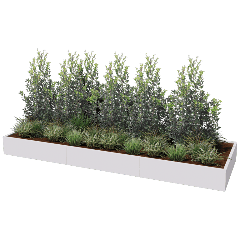 Jardinieră din oțel acoperit cu pulbere Texas xxl 360 x 120 cm