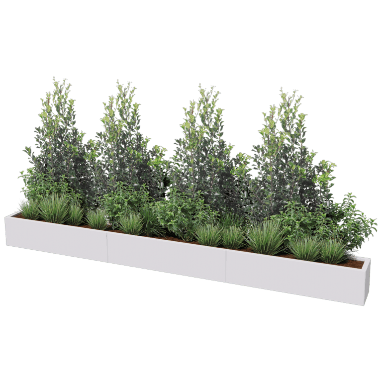 Jardinieră din oțel acoperit cu pulbere Texas xxl 360 x 30 cm