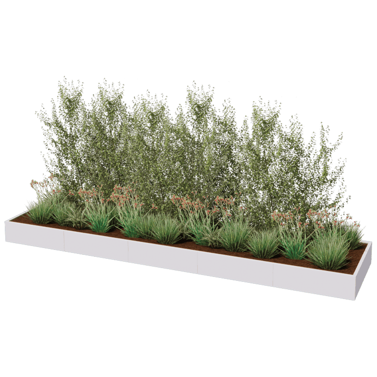Jardinieră din oțel acoperit cu pulbere Texas xxl 500 x 120 cm