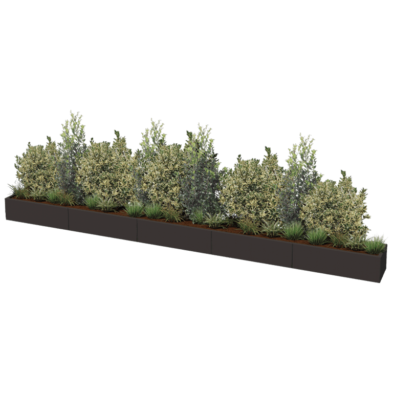 Jardinieră din oțel acoperit cu pulbere Texas xxl 500 x 40 cm