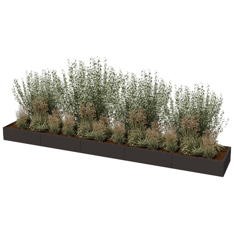 Jardinieră din oțel acoperit cu pulbere Texas xxl 500 x 80 cm