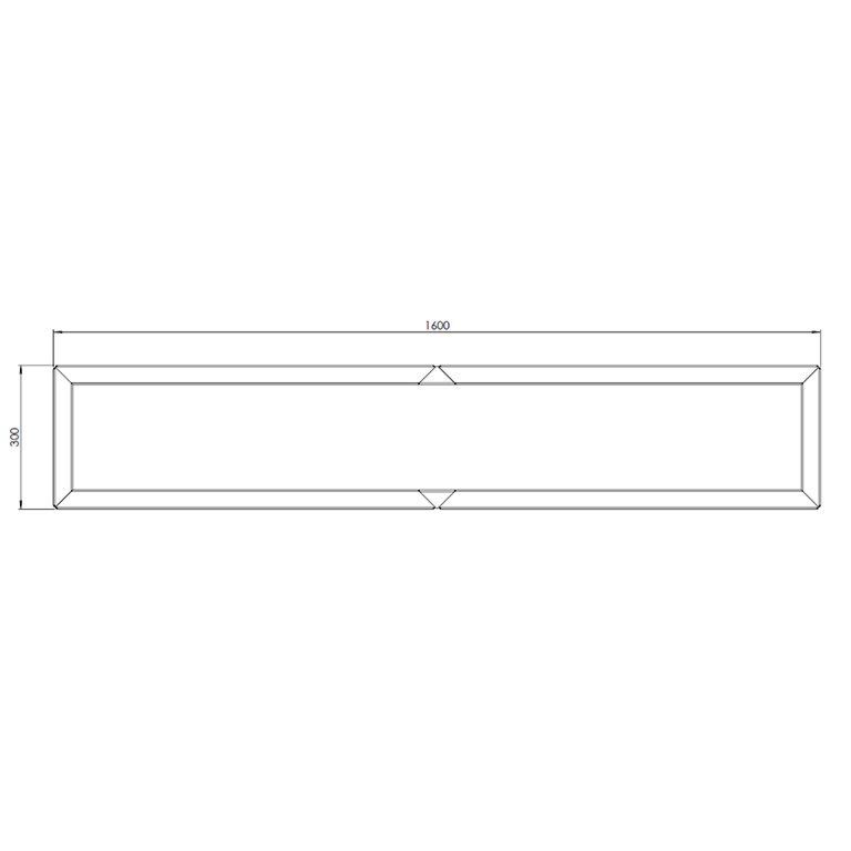Jardinieră din oțel corten Texas xxl 160 x 30 cm