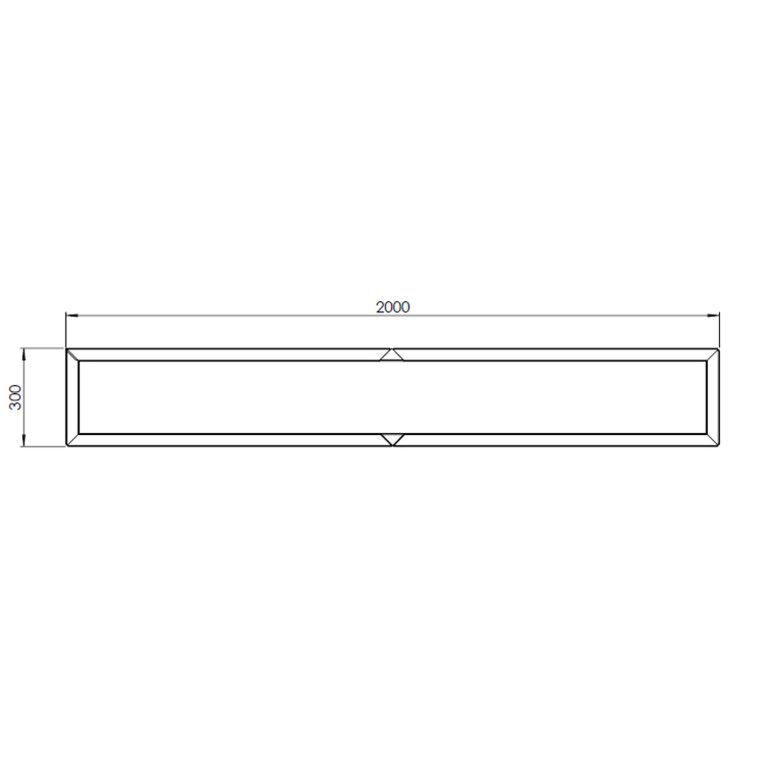 Jardinieră din oțel corten Texas xxl 200 x 30 cm