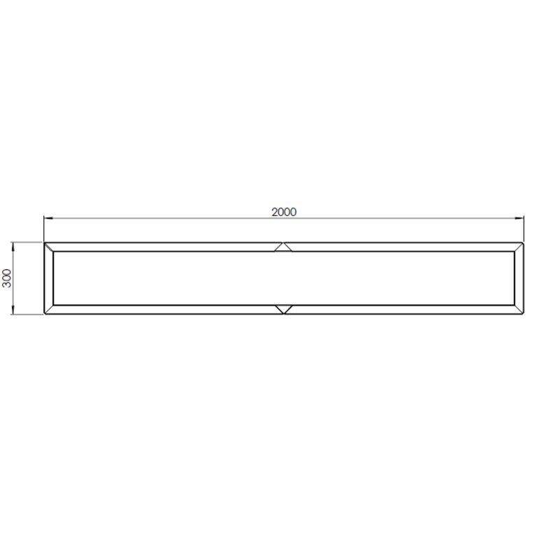 Jardinieră din oțel acoperit cu pulbere Texas xxl 200 x 30 cm