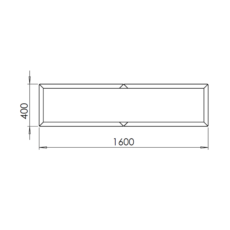 Jardinieră din oțel acoperit cu pulbere Texas xxl 160 x 40 cm