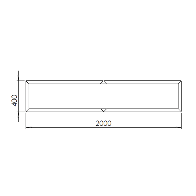 Jardinieră din oțel corten Texas xxl 200 x 40 cm