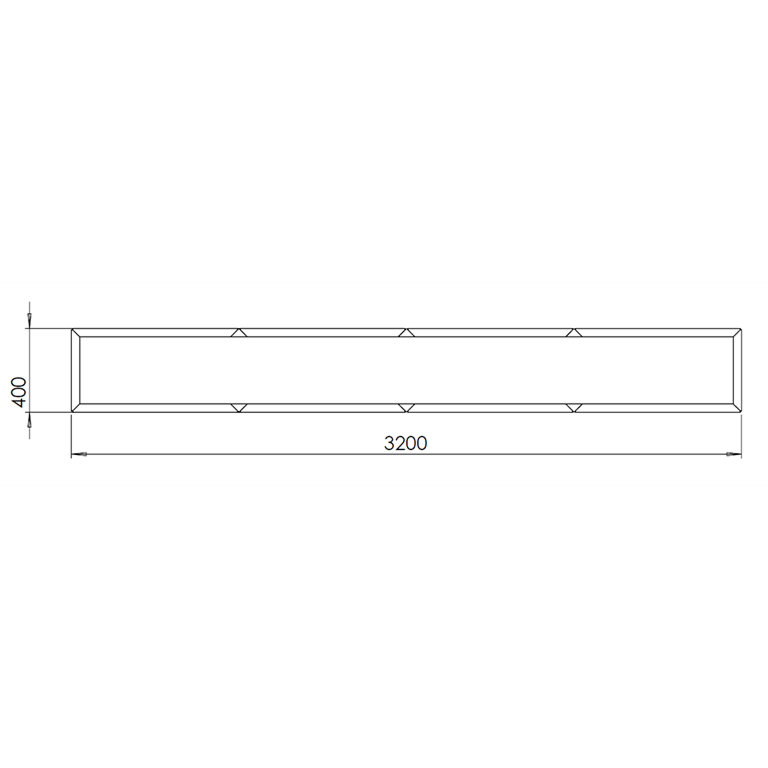 Jardinieră din oțel acoperit cu pulbere Texas xxl 320 x 40 cm