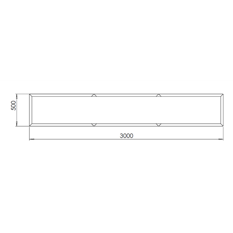 Jardinieră din oțel acoperit cu pulbere Texas xxl 300 x 50 cm